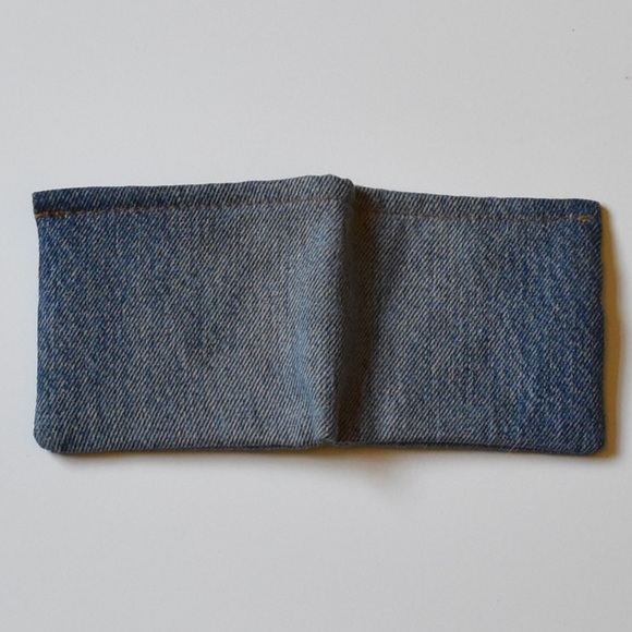Wallet bifold two tone ombré distressed denim - Picture 2 of 5